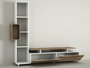 Hanah Home Tulip Mueble de TV Blanco y Nogal